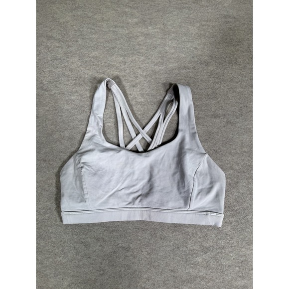 lululemon athletica Other - Lululemon Free To Be Serene Sports Bra Womens 6 White Criss Cross Strap Back